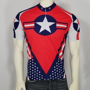 WORLD JERSEYS CAPTAIN AMERICA USA CYCLING JERSEY L